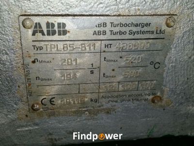  ABB TURBOCHARGER TYPE TPL 85 B11 