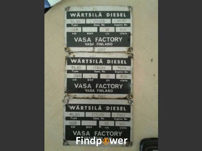 For Sale : Wartsila 8L20 x 3 Unit Complete Genset ( VASA FINLAND )