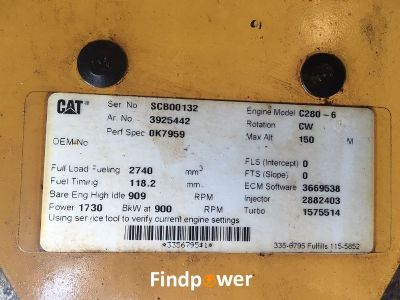 For Sale: Caterpillar C280-6 Crankshaft - Cylinder Block and other Spare Parts