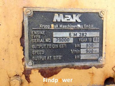 For Sale: MAK 6M282 Main Engine 