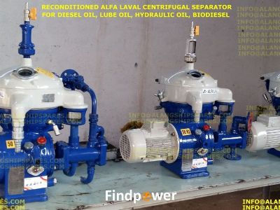 For Sale: Reconditioned Alfa Laval solid Bowl Separator, DO purifier, LO purifier MAB-103