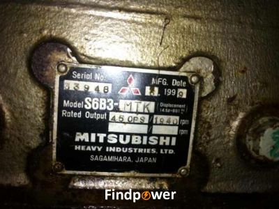 FOR SALE:MITSUBISHI S6B3-MTK DIESEL ENGINE