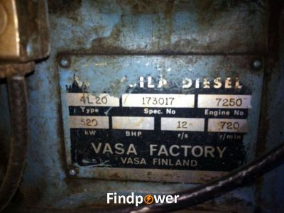 FOR SALE:WARTSILA 4L20 DIESEL ENGINE FOR SALE