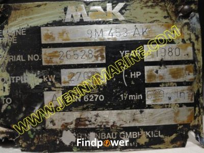 MAK 9 M 453 AK COMPLETE ENGINE& ITS SPARES SPARES AVAILABLE IN OUR STOCK JENNY MARINE 