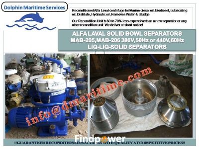 Reconditioned Alfa Laval solid bowl MAB-205 Oil separator, oil purifier