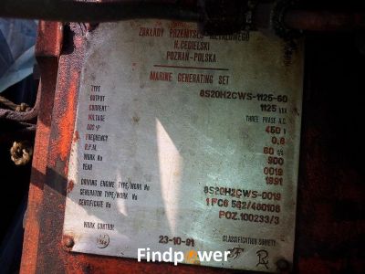 SULZER 8S20H DIESEL ENGINE & SPARE PARTS FOR SALE