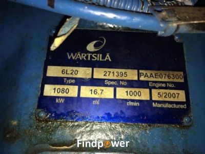 Wartsila 6L20 engine Brand New Built 2007 - 2 units